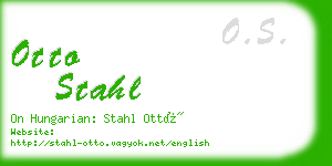 otto stahl business card